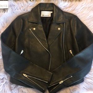 T Alexander Wang cropped leather jacket size 2